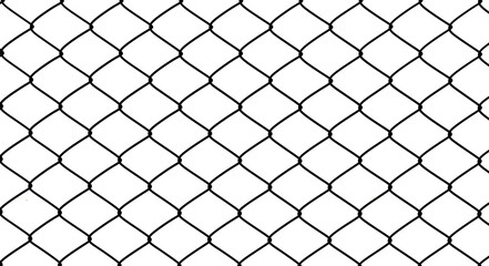 Fototapeta premium Iron fence on white background.