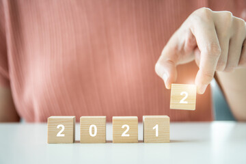 2021 to 2022 new year celebration concept.