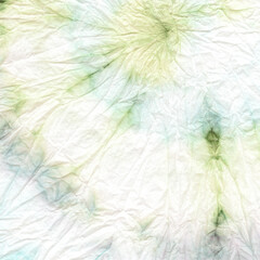 Blue Tie Dye Swirl. Die Peace Design. Effect Ikat