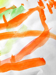 Wall Art Canvas. Spring Childlike Artwork.  Hand