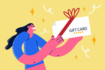 Gift card and present concept.