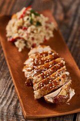 Teriyaki chicken with rice