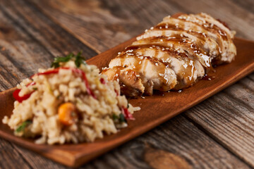 Teriyaki chicken with rice