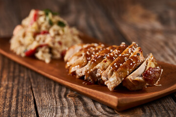 Teriyaki chicken with rice