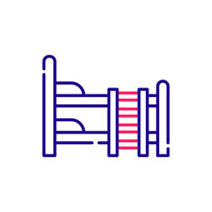 Dormitories vector 2 colours icon style illustration. EPS 10 file