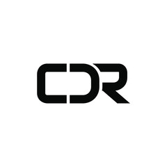 Creative, simple and elegant Initial letter CDR logo template in flat design monogram illustration
