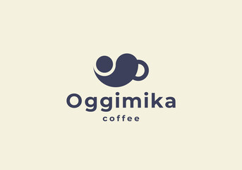 cup logo with wave, drink vector illustration, wave + cup logo concept
