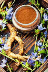 Chicory root,coffee substitute