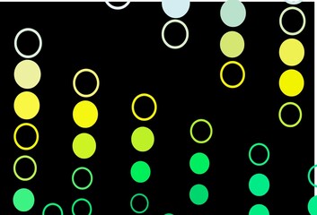 Dark Green, Yellow vector backdrop with dots.