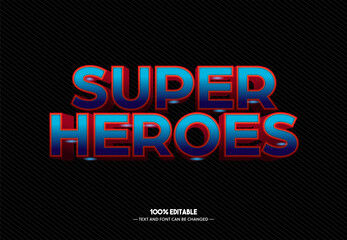 modern super heroes text effect