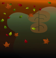 An autumn evening in the park leading to sad thoughts