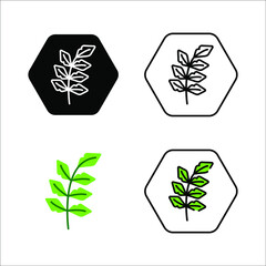 leaf icon logo symbol illustration