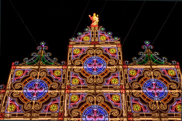Luminarie decoration in  Lecce, Salento