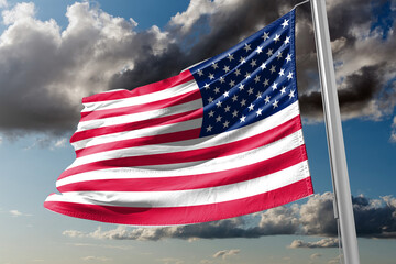 11 September USA Patriot's Day .USA Patriot's Day background on the American flag.The flag of the...