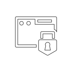 Fototapeta premium Browser security icon