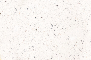 Terrazzo texture grey background. Classic retro style background. Small rose and beige pieces in...