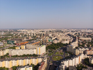 Fototapeta na wymiar Aerial view of Bucharest skyline
