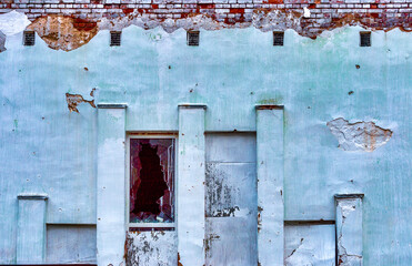 old window in an old wall