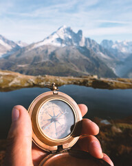 Man with compass in hand © Ivan Kmit