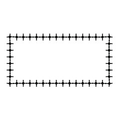 Black and white rectangular frame with ornament, vector certificate template, decorative design element in retro style