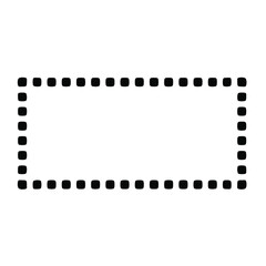 Black and white rectangular frame with ornament, vector certificate template, decorative design element in retro style