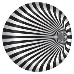 Abstract paint design elrment with radial Stripes