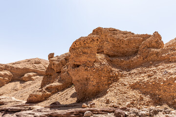 Fantastically  beautiful landscape in a nature reserve near Eilat city - Red Canyon, in southern Israel