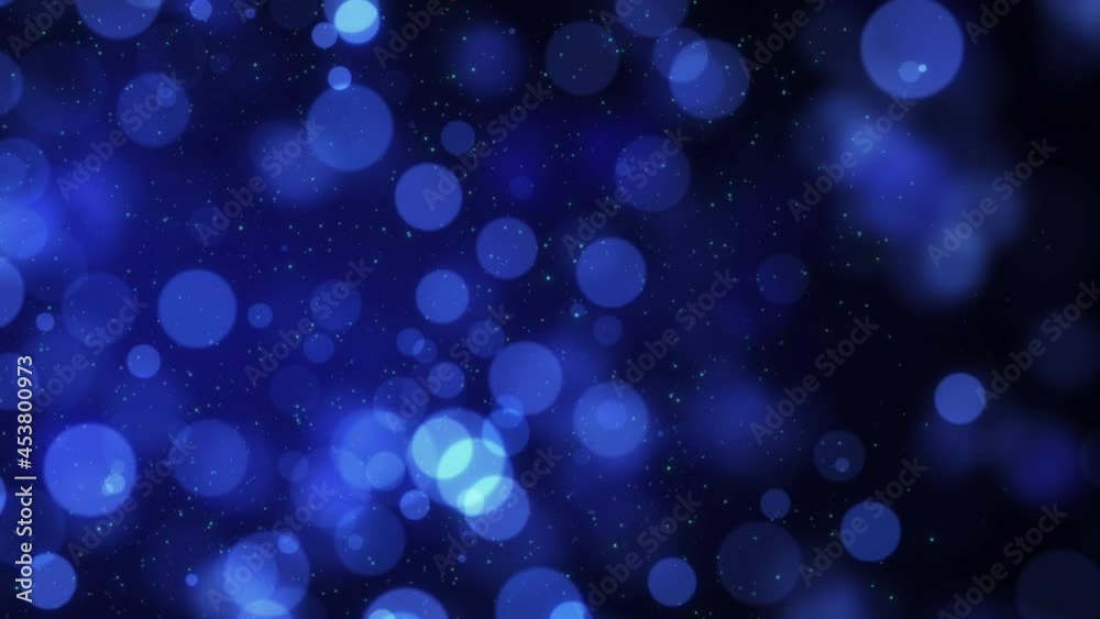 Canvas Prints dark blue abstract bokeh loop background, festive merry christmas and happy new year concept