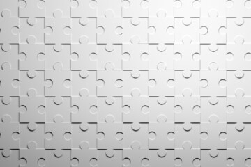 White pattern with repetitive jigsaw puzzle pieces