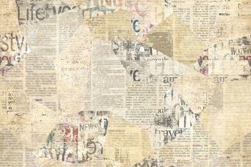 Newspaper paper grunge vintage old aged texture background - 453802926