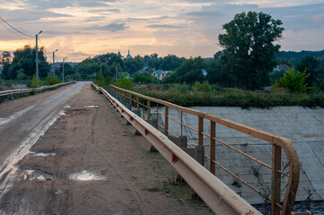 Naklejka premium Travel to the city of Borovsk, Kaluga region and its surroundings