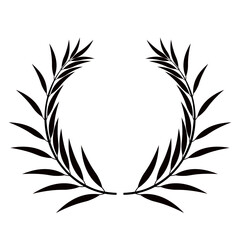 a wreath with thin leaves