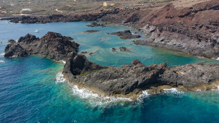 fotografia aerea dell isola di linosa in sicilia