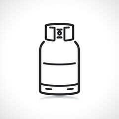 gas cylinder thin line icon