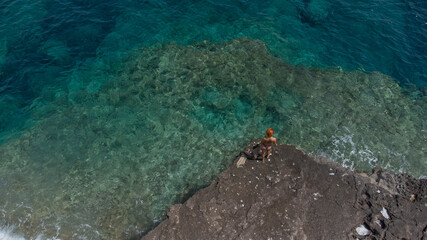 fotografia aerea dell isola di Lampedusa in Sicilia
