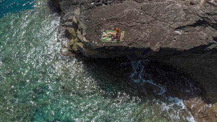 fotografia aerea dell isola di Lampedusa in Sicilia