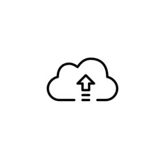 Upload to cloud storage vector icon. Pixel perfect, editable stroke