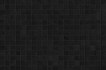 Pattern clean grid uneven design. Dark ceramic tiles texture background. Black and white, black...