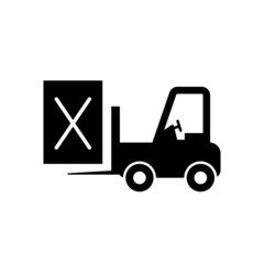 Forklift icon vector illustration.