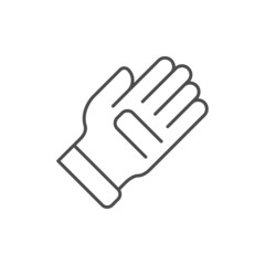 Motorcycle glove line outline icon
