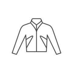 Biker jacket line outline icon