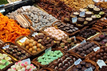 Chocolate truffles in Barcelona, Spain