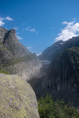 Fototapeta premium glacier tongue of Fiescher Glacier in Valais