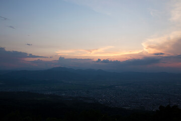 Sky at dusk in Japan