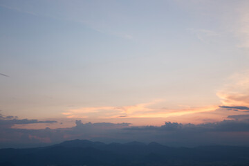Sky at dusk in Japan