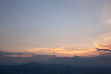 Sky at dusk in Japan