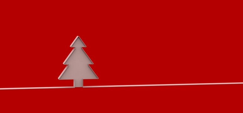 minimalismus weihnachten weihnachtsbaum modern illustration 3d
