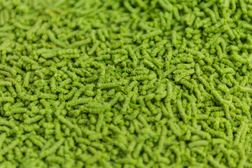 Detail of ground fresh green hops