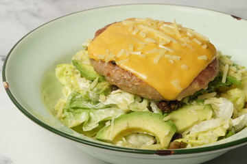 Salad with cheese