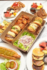 Table full of food